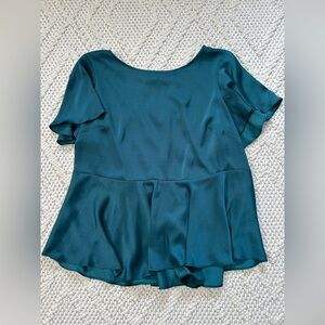 Torrid Green Satin Top